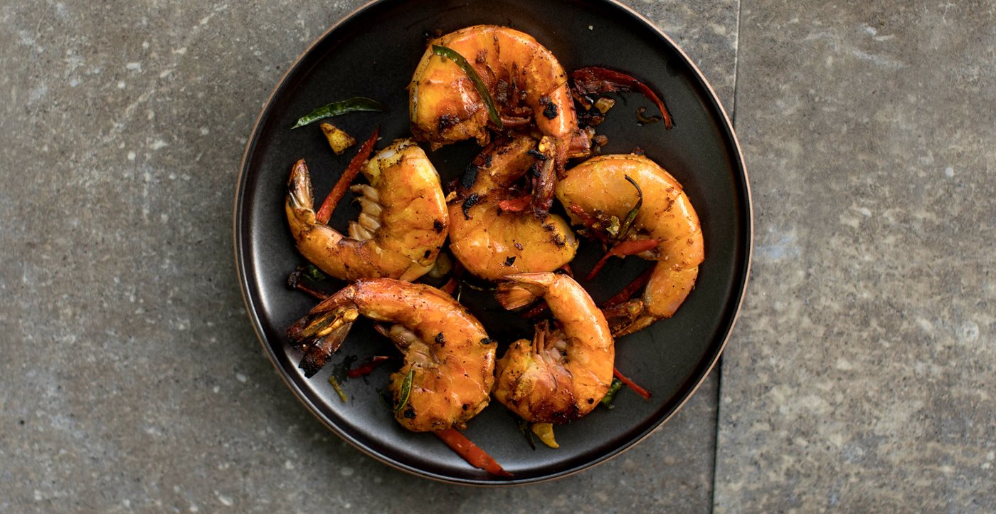 Flavors: Turmeric Shrimp with Curry Leaves