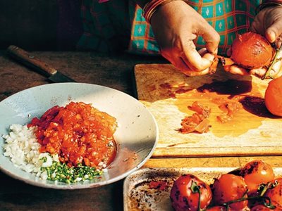 Flavors: Spicy Mashed Tomatoes (Tomato Bhorta)
