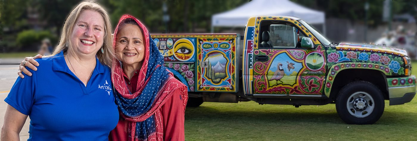 Pakistani Art Trucks on a Bridge of Culture