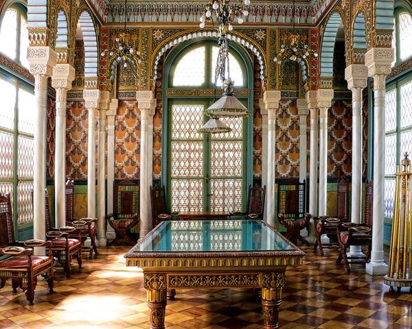 While most Alhambrismo construction took place in capital and coastal cities, the Castillo de la Glorieta was constructed between 1893 and 1897 in the Andean city of Sucre, Bolivia. (Map M)