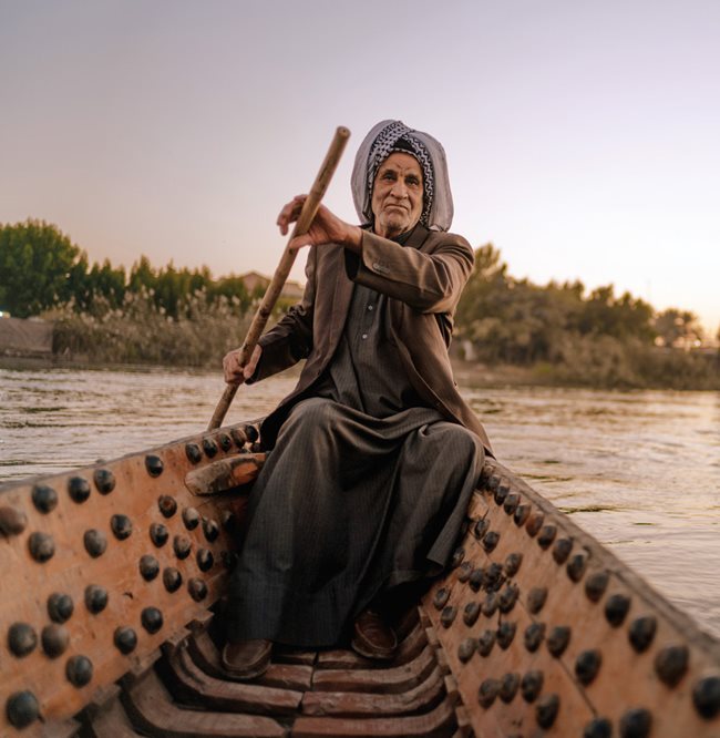 Now 91 and living in Baghdad, Bin Thuqub can still pole a tarada. He recalls how Thesiger would &ldquo;arrive in the marshes from Basra in a suit and tie and then change into his dishdasha. ... He spoke Arabic just like us.&rdquo; Thesiger, who died in 2003, wrote that &ldquo;although considerably younger than the others Amara had the strongest character.&rdquo;&nbsp;