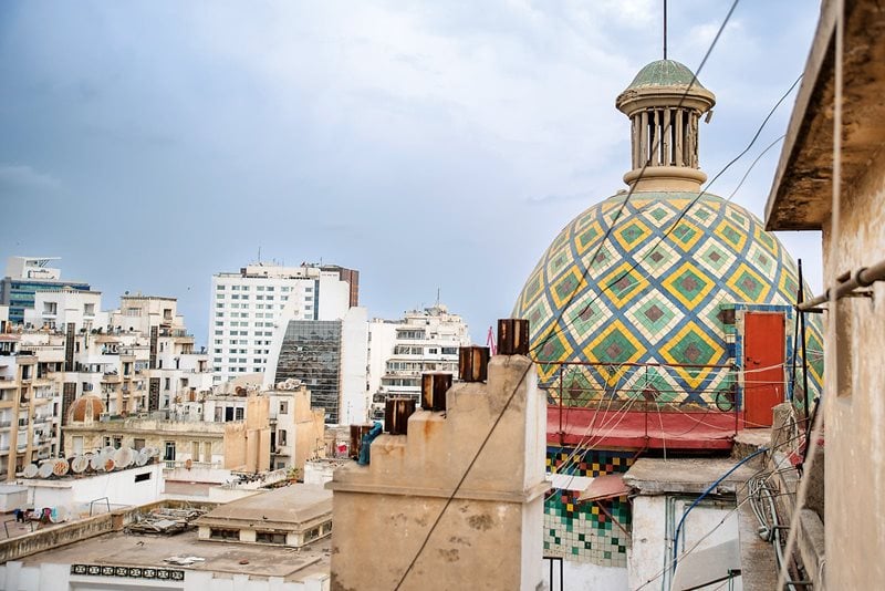 From a rooftop, the city sprawls toward its port on the Atlantic. 