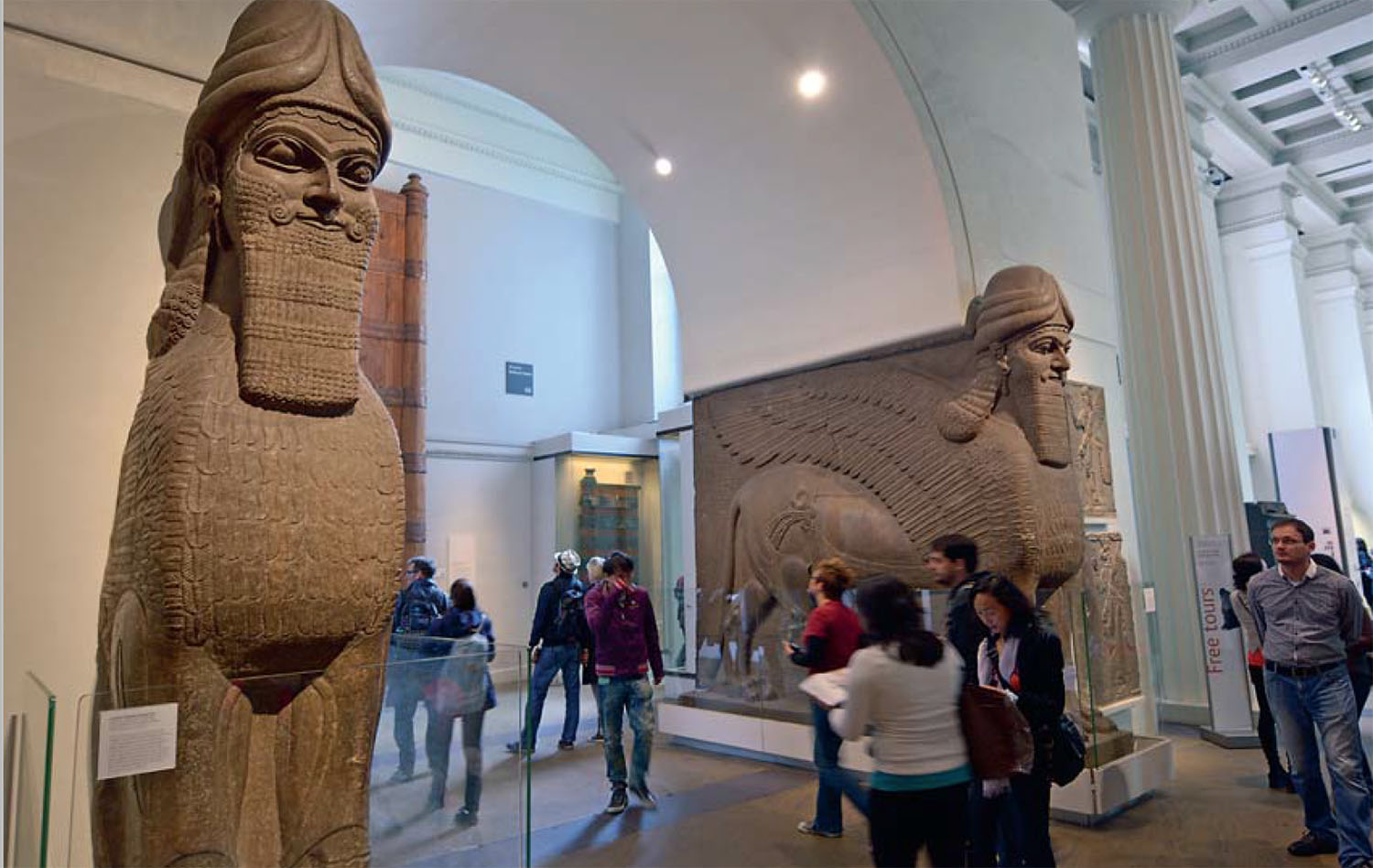<p>Now flanking the entrance to galleries in the British Museum much as they flanked a portal of a temple built by Ashurnasirpal <small>II</small>, the human-headed lion figures arrived in London in 1851 together with hundreds of other artifacts.</p>
