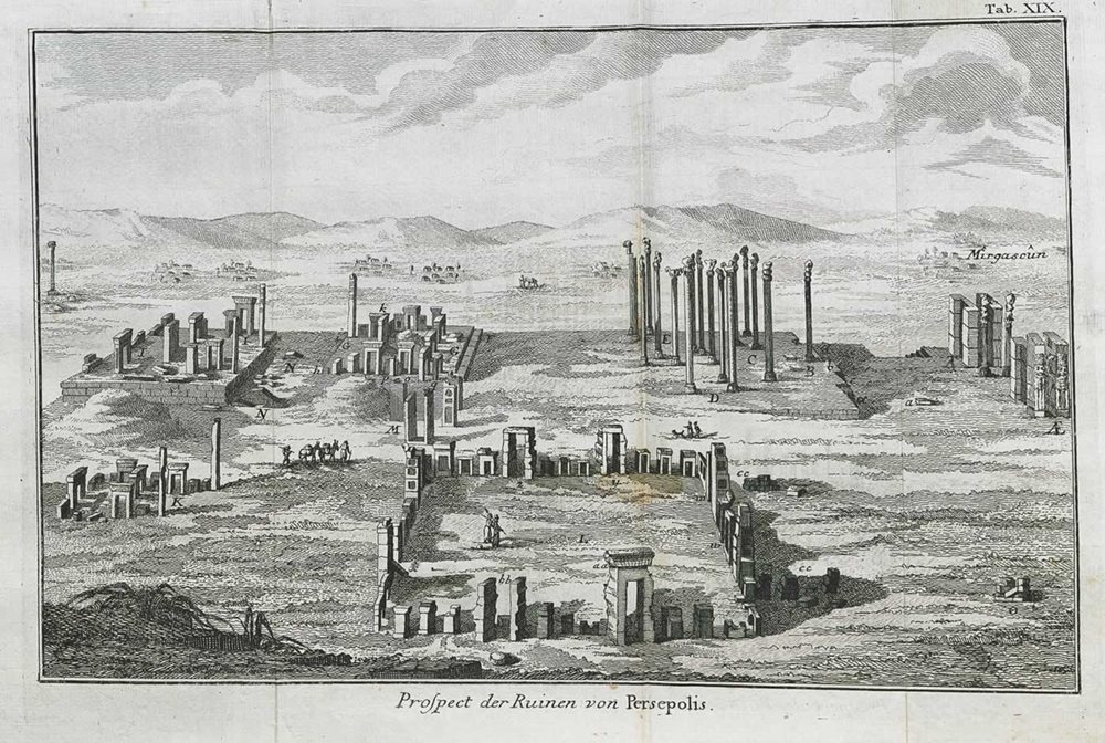 After Baurenfeind&#39;s death, Niebuhr himself took on the task of composing pictorial records along his route, which in 1765 took him to the ruins of Persepolis.