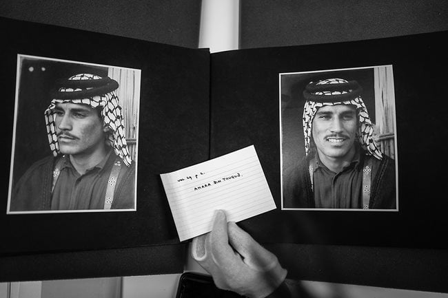 This pair of portraits of Bin Thuqub dates from 1958, the year of Bin Thuqub’s last trip with Thesiger. After the Iraqi revolution later that year, the two never saw each other again. 