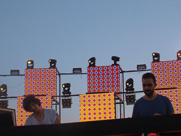 Musician and producer Nomad Saleh, left, recently brought French electronic artists together with traditional Egyptian desert musicians at the remote oasis of Siwa. Center: Cairo-based Karim El Zanfally and dj Gaser El Safty perform live as The Meteors Project, layering tempos and musical geographies on Sandbox’s main stage. The festival’s smaller stage, right, offers a club-sized space for artists such as Cairo-based Zeina, right. “In Egypt, if you have something noble to say, the crowd is with you,” she says. 