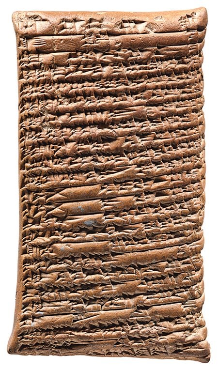 <p class="label">Old Babylonian, ca. 1600 <span class="smallcaps">bce</span>, Mesopotamia</p>
A private letter written by a man named Marduk-mushallim is addressed to his superior to report on the implementation of order from a king, possibly Ammisaduqa of Babylon. Written several decades before the fall of the city, he hints of possible unrest outside of the city and notes the king’s request for increased security around Sippar-Yahrurum, north of Babylon. 