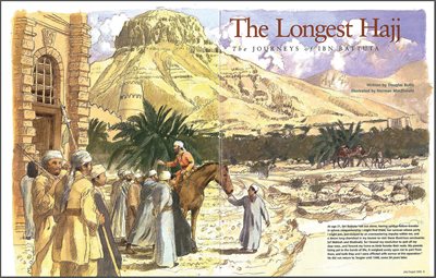 Long-time reader John Mulholland said AramcoWorld played a key role in his career as a cultural connector and as the former chairman of the board for the nonprofit National Council on U.S.-Arab Relations. He credits stories like 2000’s “The Longest Hajj: The Journeys of Ibn Battuta” for expanding his knowledge.