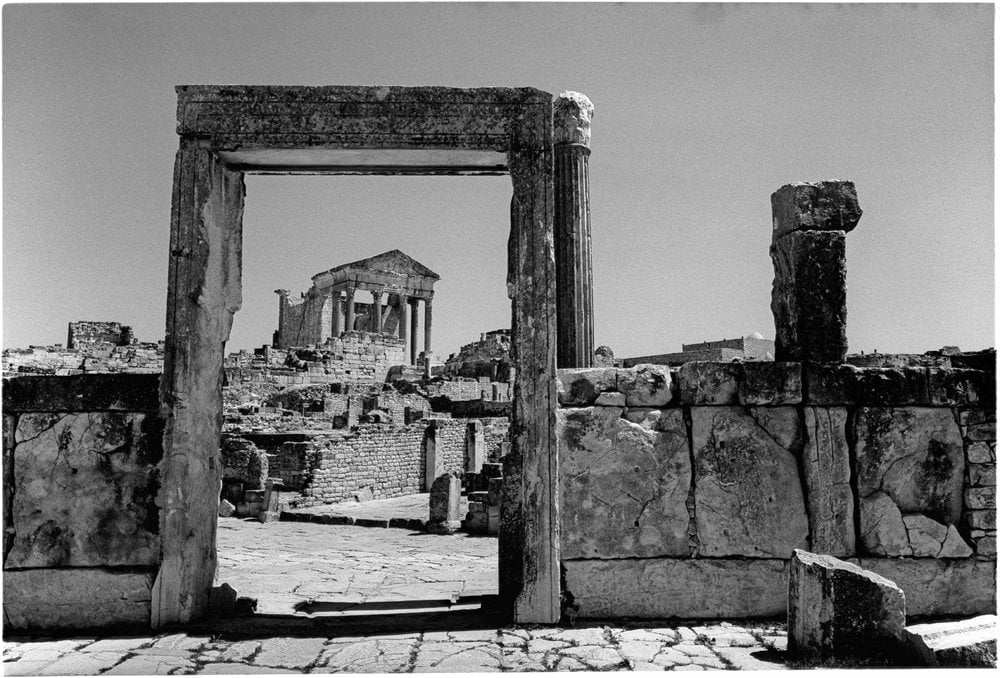 The hilltop citadel of Dougga in what is now northern Tunisia was among 2,500 self-governing cities in the Roman Empire at the time of Septimus Severus.