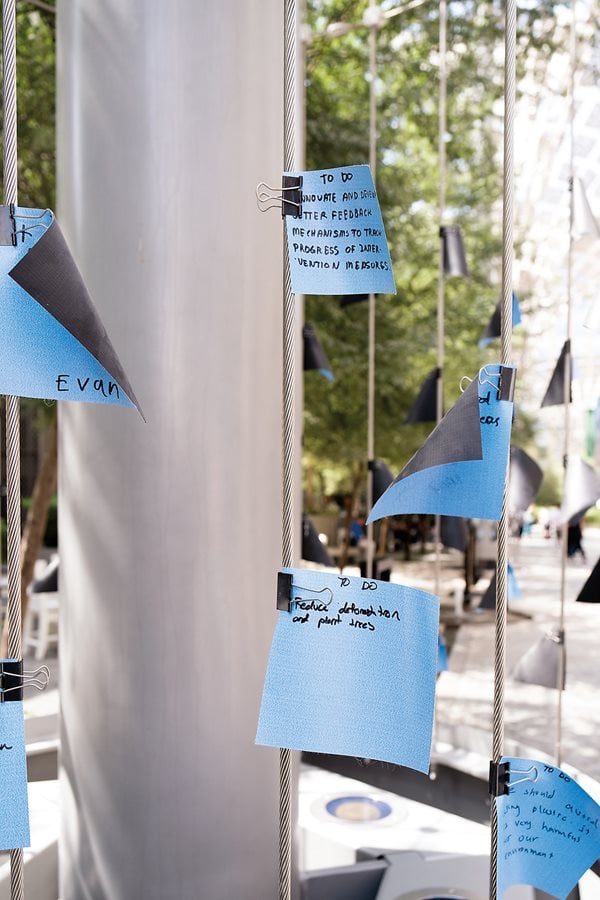 The Sustainability District invited the Expo’s more than 23 million visitors to write their own ideas about sustainability.