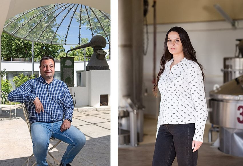 “A lot of the terms in rose production have Middle Eastern origins,” says Momchil Marinov, director of the Kazanlak Rose Museum. In the museum’s garden, he poses in front of an antique alambiq, a distilling apparatus whose name comes from the Arabic inbiq. right Tanya Valeva, marketing manager of Alteya Organics in Yagoda, whose skin and self-care products are exported to retailers in more than 75 countries, says that of all roses, Rosa x damascena produces “the highest quality of oil with the most complexity.”